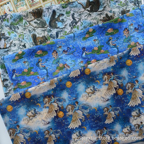 100% coton imprimé à la pelouse des EAU, tissu Liberty
